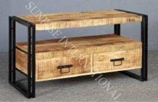 Mueble o mesa de Television de madera de mango diseño industrial