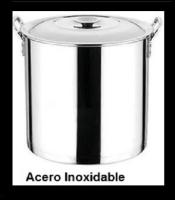 Cacerola de acero inoxidable 30 Litros. Tapadera de aluminio