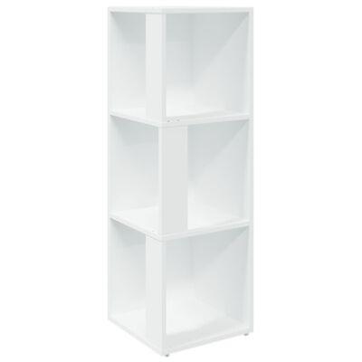Mueble de esquina madera contrachapada blanco 33x33x100 cm