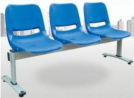 Bancada de 3 plazas con asiento de pvc - Color Azul