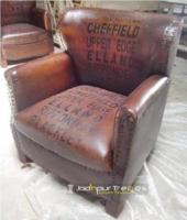 Sillon o sofa tipo Chesterfield cuero Autentico cheffield