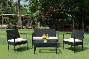 Muebles Set Conjunto Jardín Patio Terraza mesa con sillas Ratán Brisa
