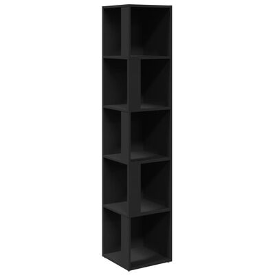Mueble de esquina madera contrachapada Negro33x33x164,5 cm