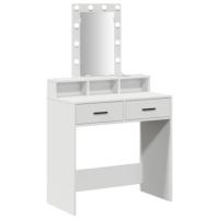 Mesa tocador con luces LED blanco 79x41x140 cm