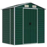 Cobertizo de jardín acero galvanizado verde 191x130x198 cm