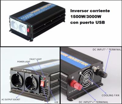 Inversor corriente continua 1500W a 3000W convertidor transformador de corriente.