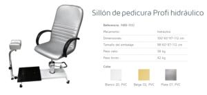 Sillón de pedicura podología hidráulico PROFI - NB