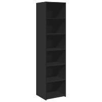 Aparador alto madera de ingeniería Negra 45x41x185 cm