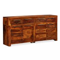 Aparador de madera maciza de sheesham 160x35x75 cm