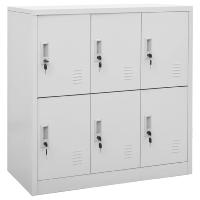 Taquilla de metal 6 puertas 90x45x92,5 cm