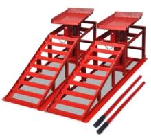 2 Rampas de acero para coche regulable de 5 T